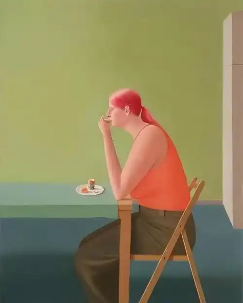 独居女性的极简主义画作|澳大利亚女画家普鲁登斯·弗林的作品