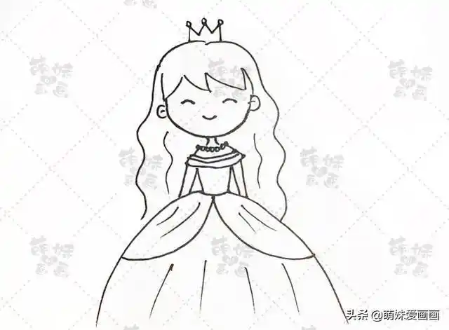 简笔画女孩图片可爱(简单又可爱的小公主简笔画大全)