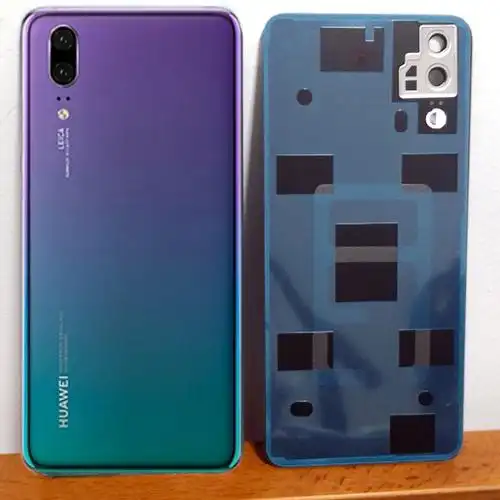 华为nova3后盖适用华为p20pro后盖玻璃p30pro后盖亮黑色带镜框镜片