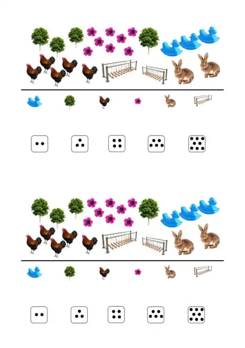 数物匹配连线作业纸