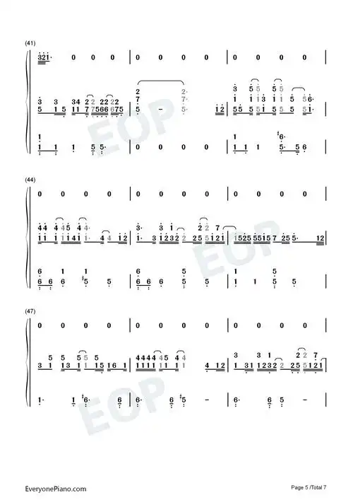 free loop欧美经典钢琴简谱-丹尼尔·波特 daniel richard powter演唱