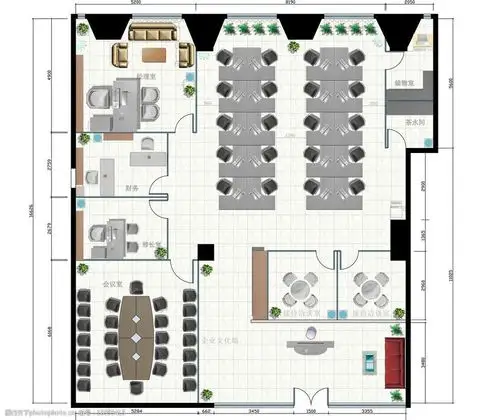 办公室平面图图片