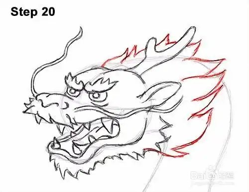 龙头简笔画彩色中国龙