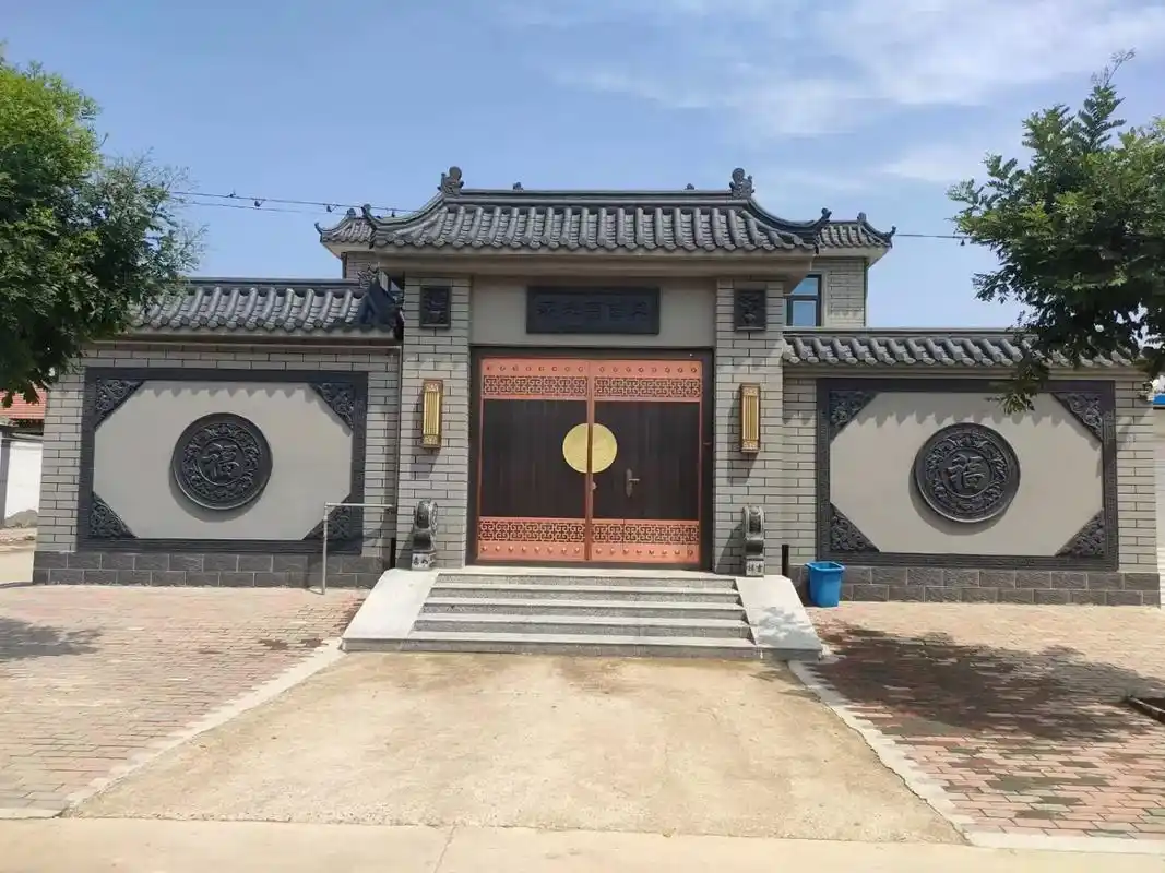 中式大门案例分享#中式仿古建筑 #美丽乡村中式庭院 #中式大 - 抖音