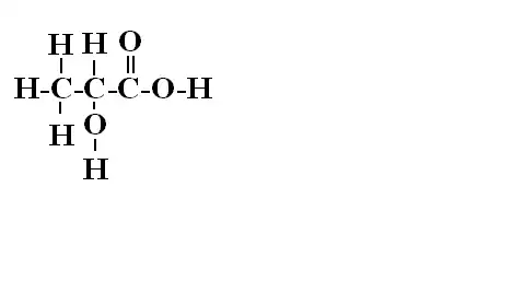 找了半天才找到的乳酸结构的线键式结构图.请指正,第11个σ键在何处?