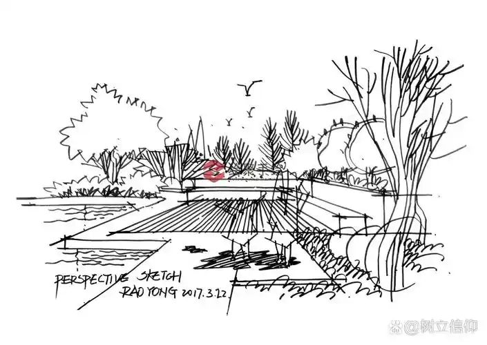 景观设计景观草图手绘