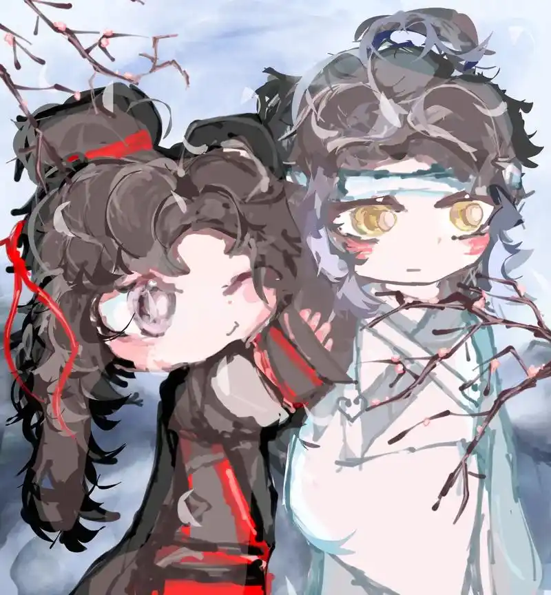 忘羡#绘画 #魔道祖师#魏无羡 #蓝忘机 第一次画漫画,不 - 抖音