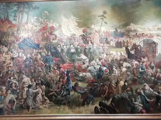 清军大捷的一幅油画