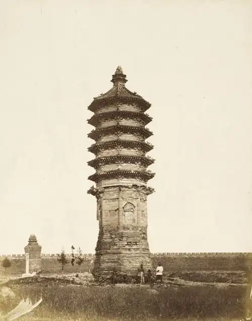 天宁寺塔,现存 [费利斯·比托 felice beato, 1860].