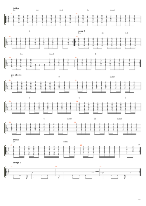 1-2 lovesong吉他谱