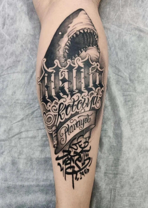 最新奇卡诺花体字纹身图案大全奇卡诺纹身图男15