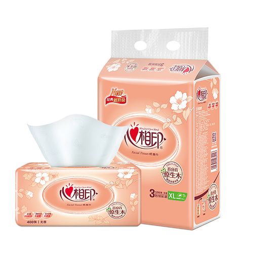 心相印花语抽纸2层200抽面巾纸无香大规格xl码4提12包餐巾卫生纸
