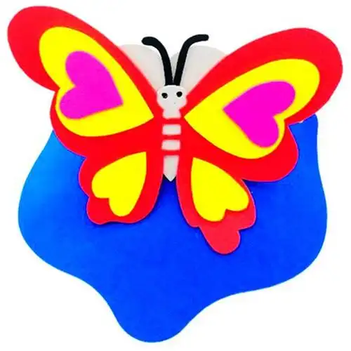 三只蝴蝶表演道具绘本故事小动动物昆虫头饰头饰