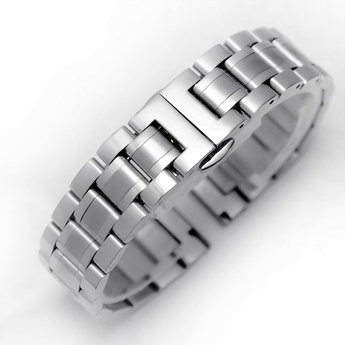 reneehouse瑞尼世家钢表带原装实心316精钢表链男女双按扣表配件