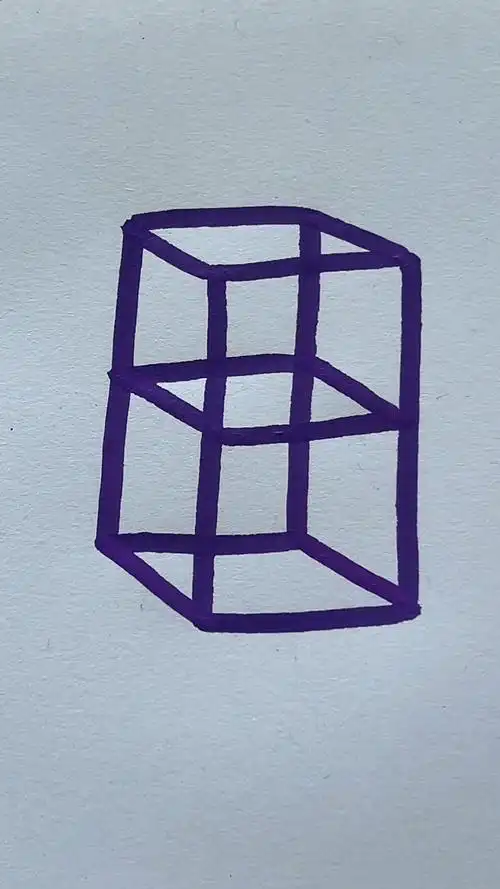 简单易学的正方体简笔画!
