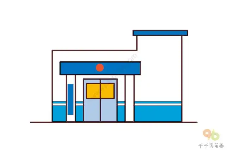 警察局简笔画怎么画