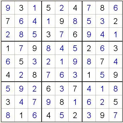 九宫格对角线数独