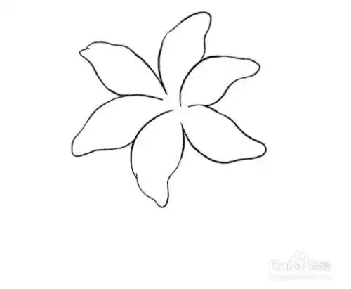 如何画一枝百合花