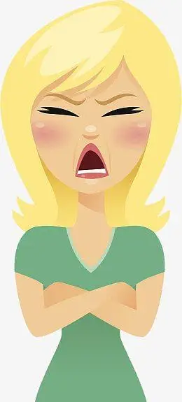 抓狂崩溃的金发女孩