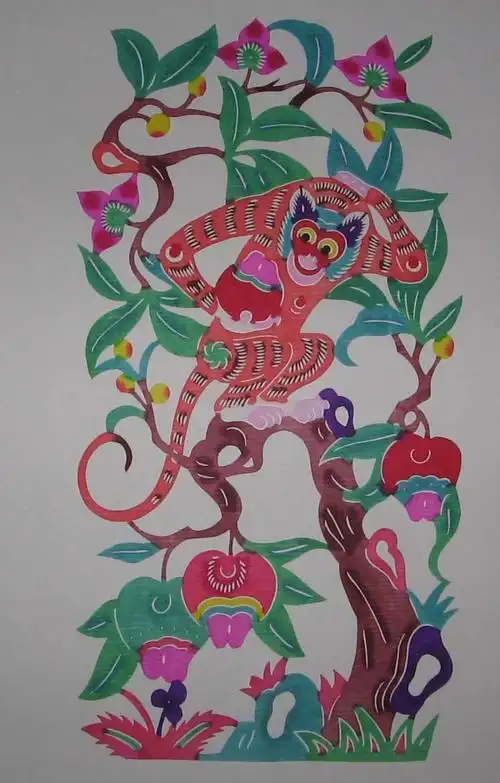 染色窗花剪纸图片大全 手工剪纸图片大全简单-普车都