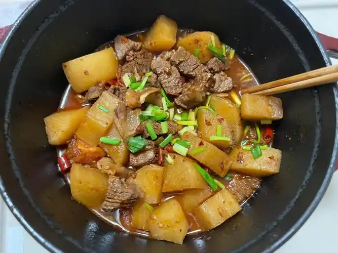 番茄萝卜炖牛腩铸铁锅炖肉就是最香的05