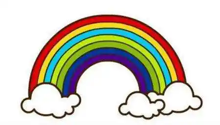 彩虹怎么画简单又漂亮铅笔画八道弧线2分别在空档里