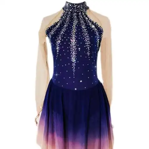 卓宝定制花样滑冰服装花滑表演演出考级比赛服儿童滑冰服