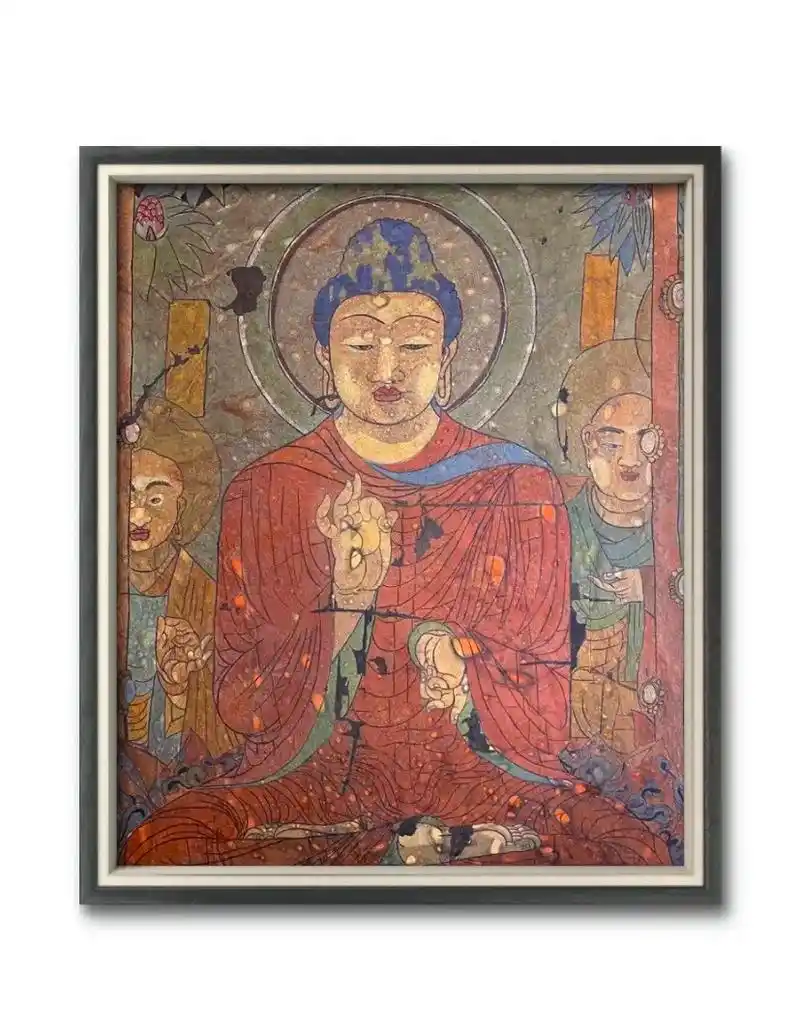 壁画新作:释迦牟尼佛 尺寸:50x60cm[玫瑰][玫瑰][ - 抖音