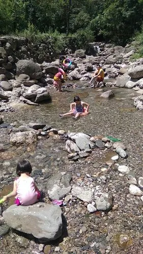 外婆说要带我和表妹去山里,那里有一条清澈的小溪,我可以在里面游泳.