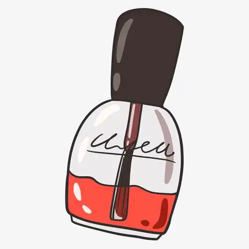 红色美甲指甲油插画