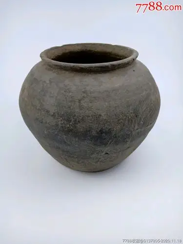 辽代大肚灰陶罐灰陶坛子罐子