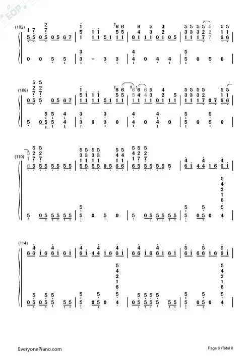 all of me 完整版-jon schmidt双手简谱预览-eop在线乐谱架