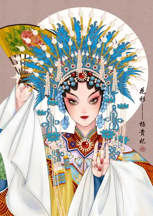 戏曲旦角合集|插画|创作习作|爱唠嗑的三嗡 - 原创作品 - 站酷 (zcool