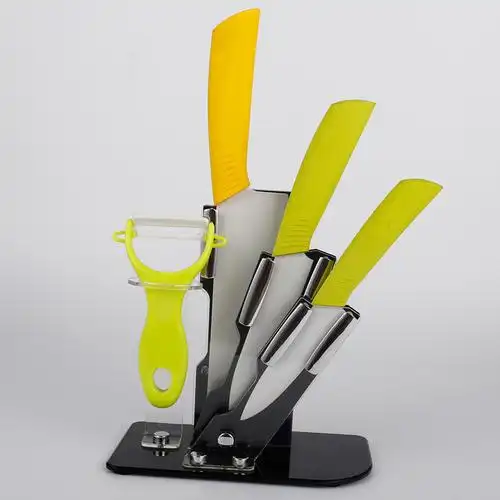 厂家直销 高端亚克力陶瓷刀座5件套 刀架 带刨