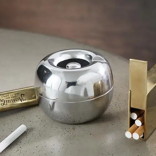 日本进口detail铝制带盖烟灰缸工业风创意个性造型设计送男士礼物