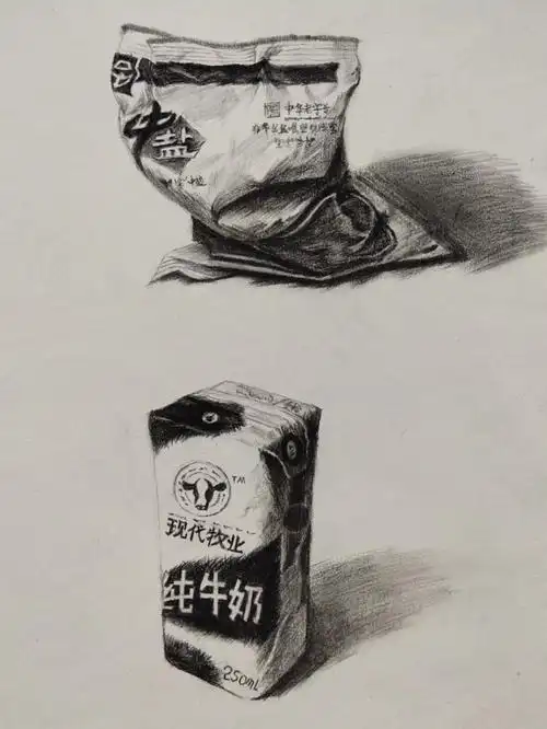 以前临摹的素描静物作业#素描  #素描静物