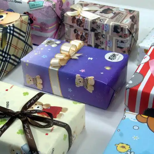 儿童卡通教师节生日礼品盒纸圣诞礼物纸diy手工纸包书皮包装纸