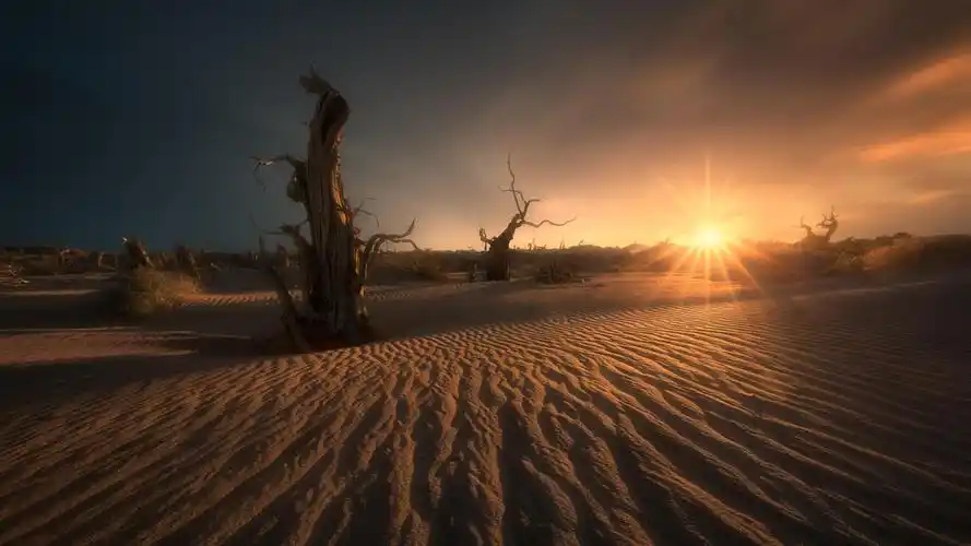 荒芜沙漠意境风景摄影