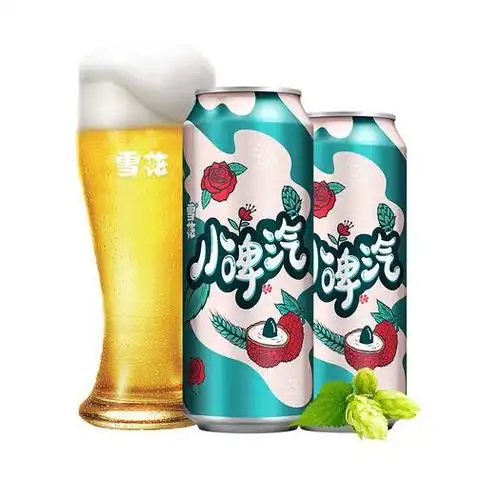 雪花小啤汽500ml12听整箱玫瑰荔枝0酒精0脂肪0压力