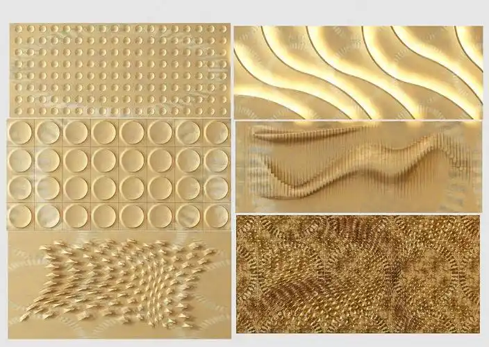 波浪机理墙面造型3d模型