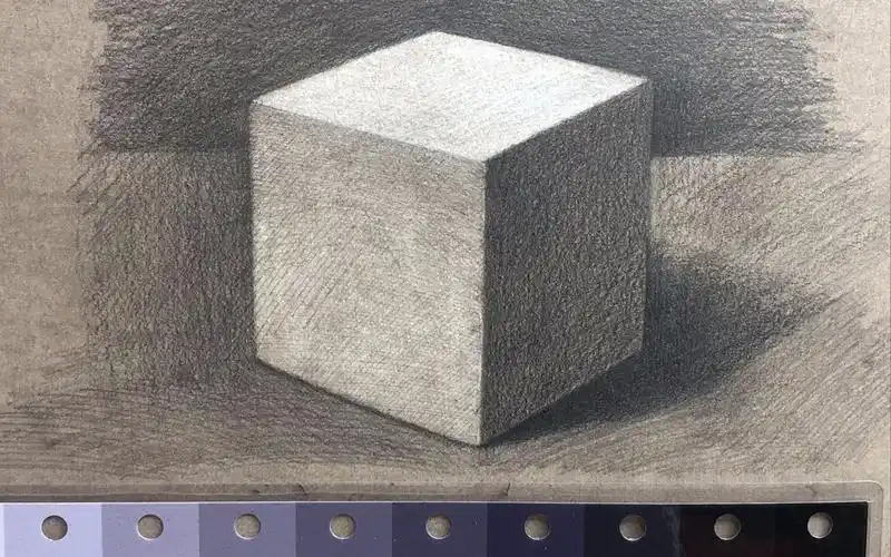 4.素描入门小练习c——立方体_哔哩哔哩 (゜-゜)つロ 干杯~-bilibili