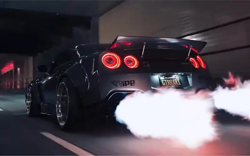 【4k】深夜旧金山 喷火的gtr r35_哔哩哔哩_bilibili