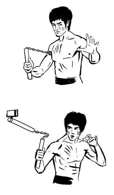 人物简笔画李小龙