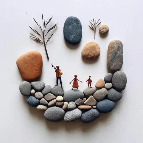 来自艺术家sharonnowlan676767鹅卵石拼画作品