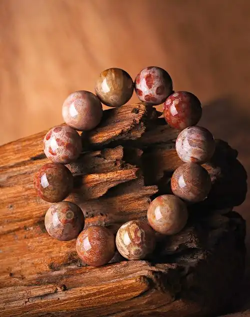 马鲁古群岛深海万年天然满花珊瑚玉手串(7)21mm极品