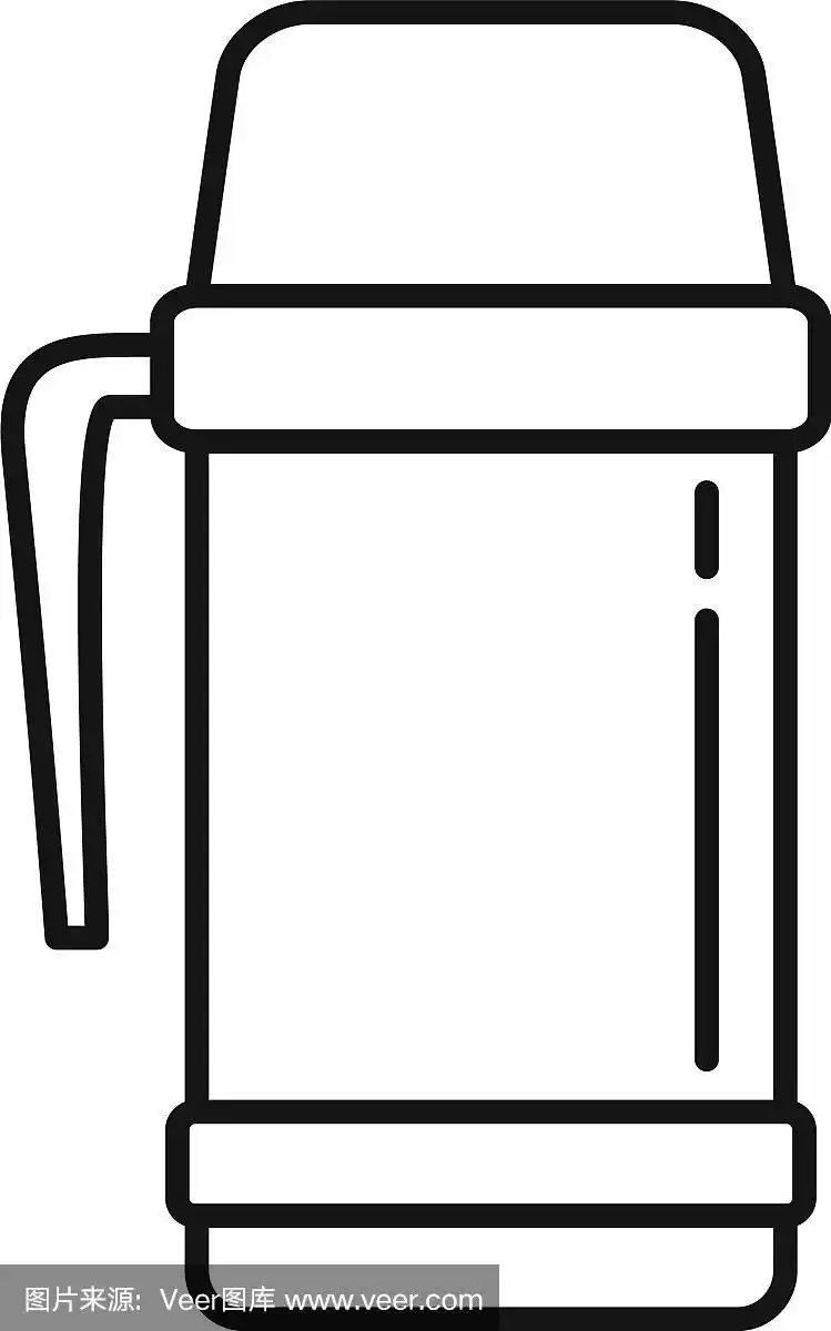 真空保温杯图标轮廓样式