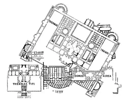 图拉真浴场平面图