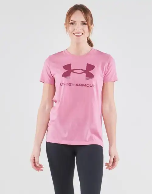 underarmour安德玛livesportstyl女装休闲t恤玫瑰色夏装1356305玫瑰色