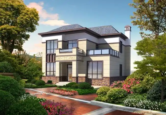 建房师推荐了3套农村别墅图纸(二层农村自建房立体图片)