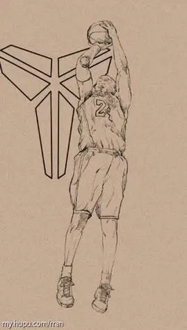 动漫科比简笔画